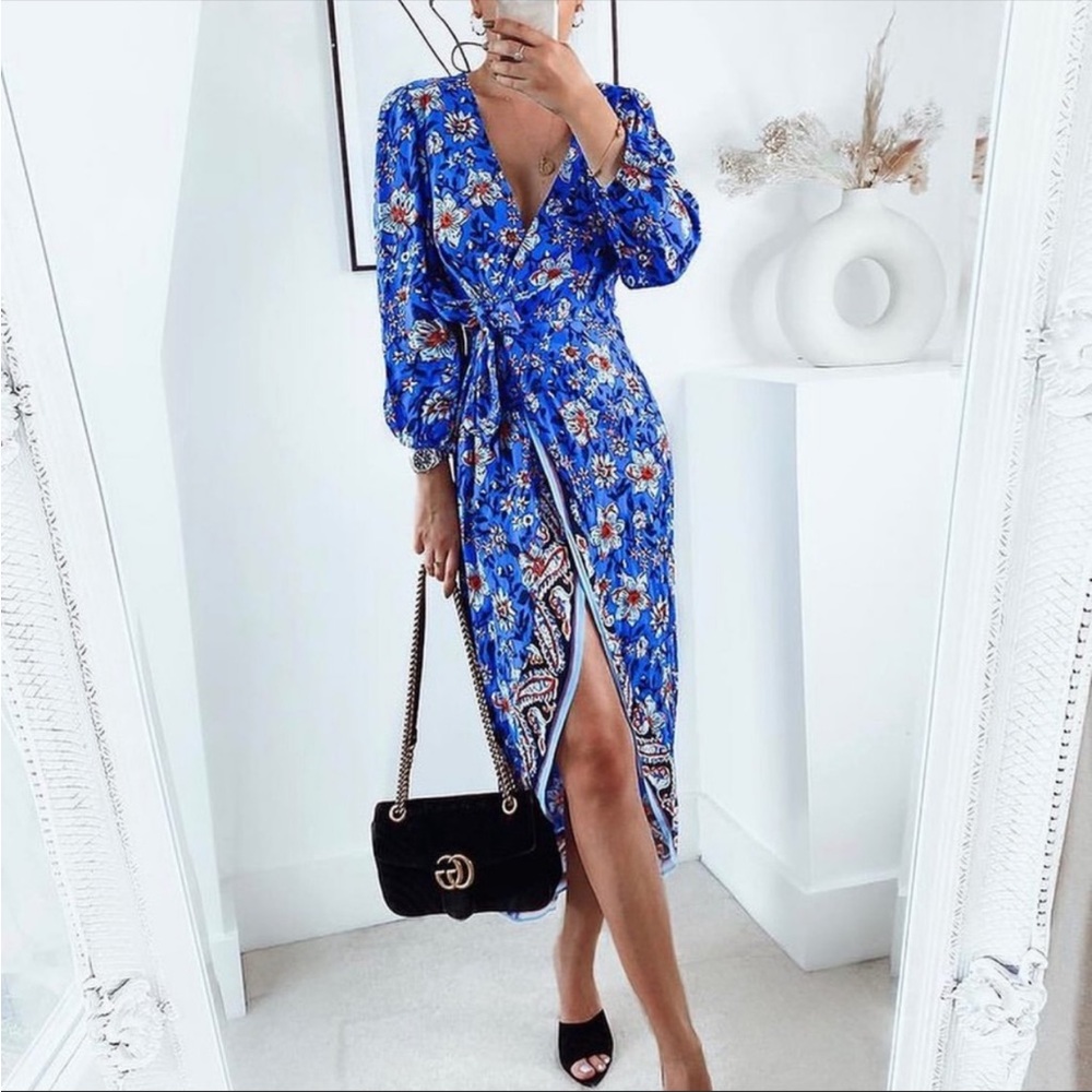 NWT bloggers favorite Zara wrap dress - Picture 2 of 7